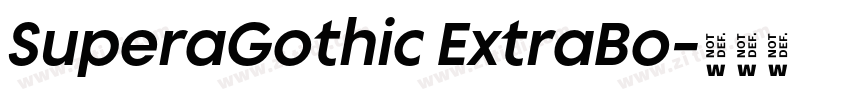 SuperaGothic ExtraBo字体转换